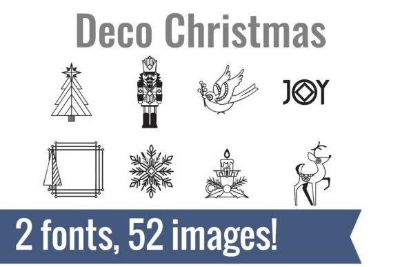 Deco Christmas Dingbats: A Geometric Font for Holiday Branding