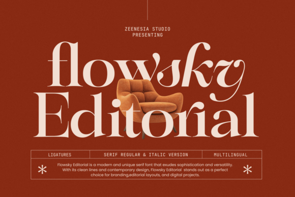 Flowsky Editorial: A Modern Serif for Thoughtful Publishing