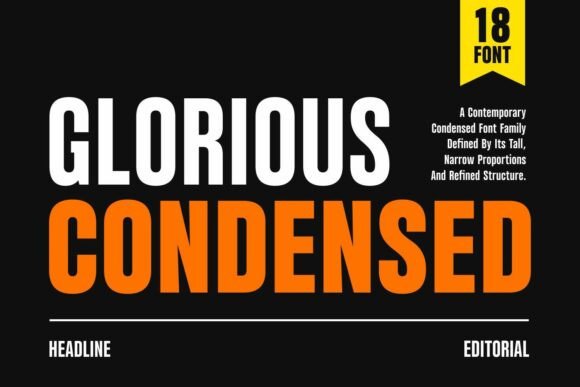 Glorious Condensed: A Bold Sans Serif Font for Crafters & Sellers