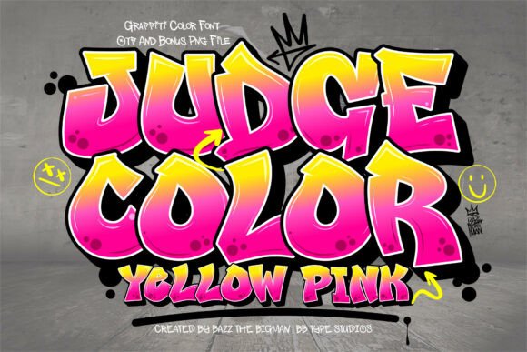 Judge Color Yellow Pink: A Vibrant Display Font for Digital Branding
