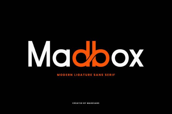 Madbox: A Bold, Ligature-Rich Sans Serif for Crafters