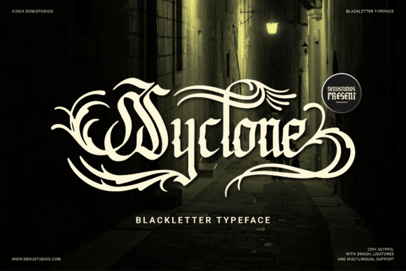 Syclone: A Bold Blackletter Typeface for Impactful Branding